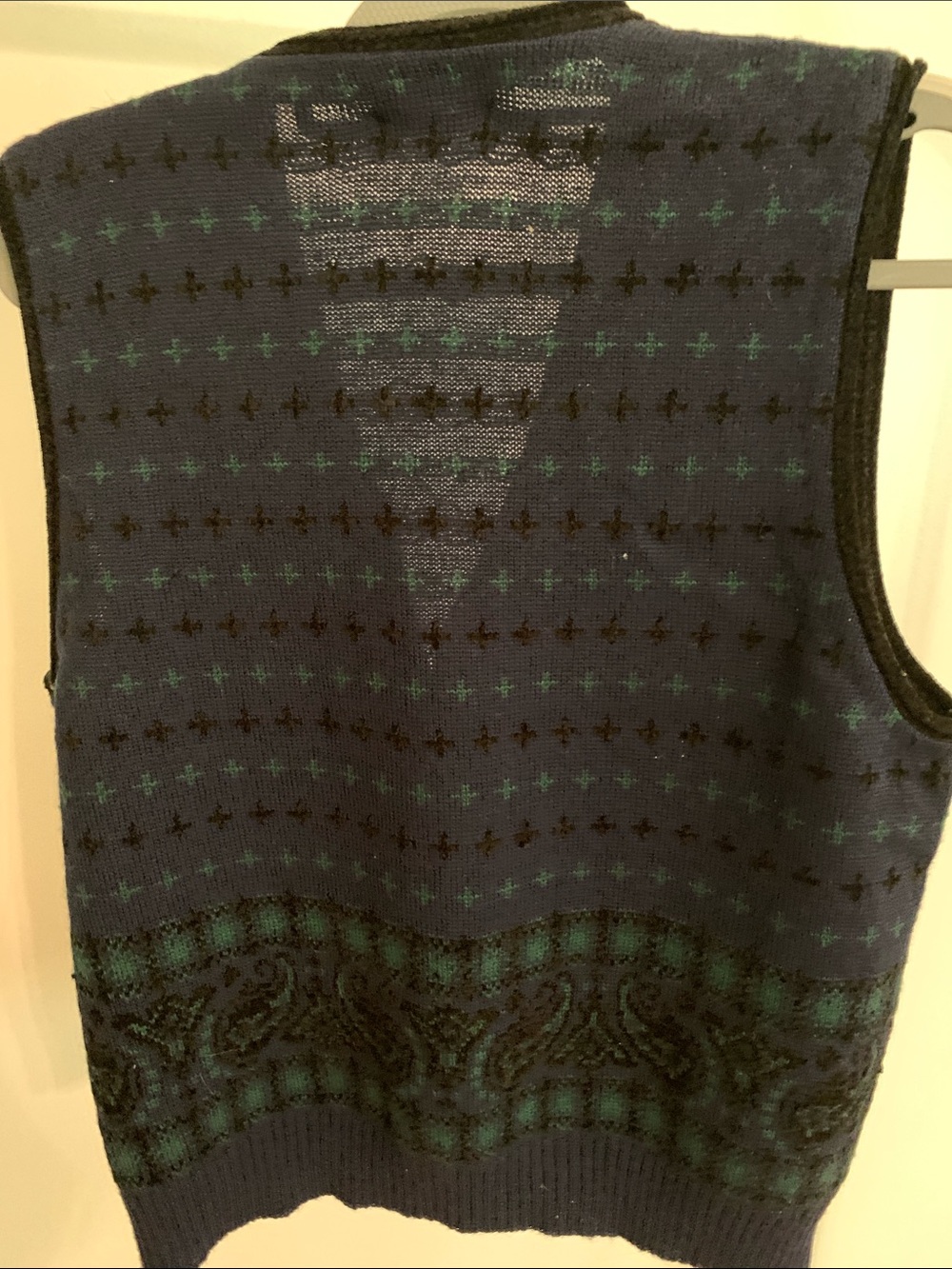 Pendleton Blue & Green Patterned Wool Vest - Picture 2 of 2